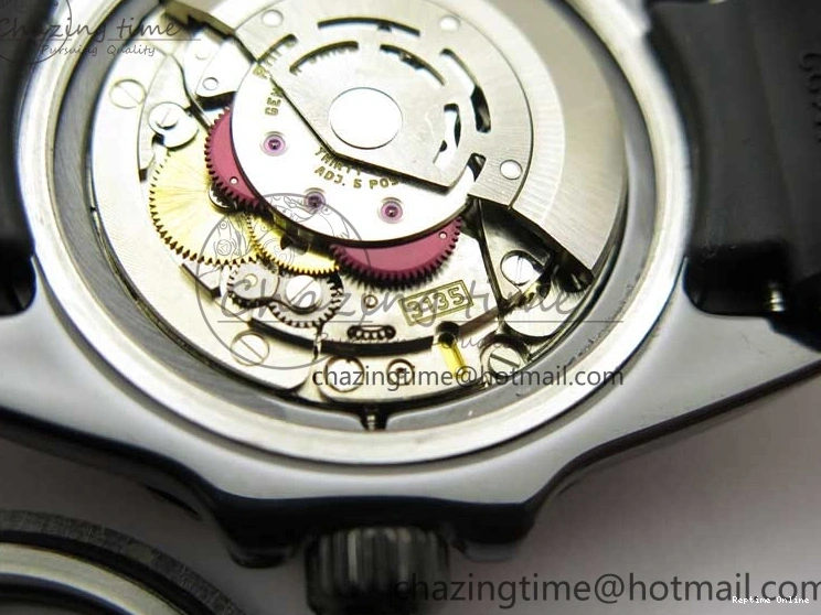 0109 Submariner 40mm Black Ceramic 5GF Best Edition Cream Dial on Black Rubber Strap SA Neat 2470